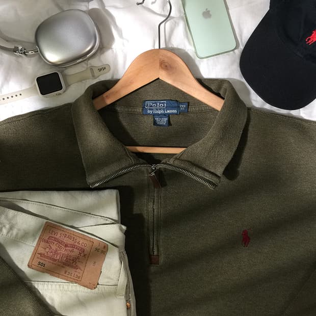 (MAN) 폴로랄프로렌 스웻 반집업 XXL