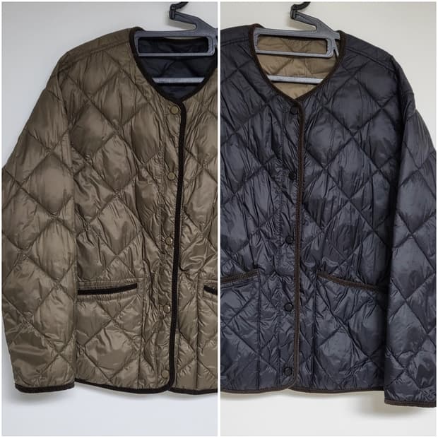 깔깔이 퀼팅 양면 경량패딩