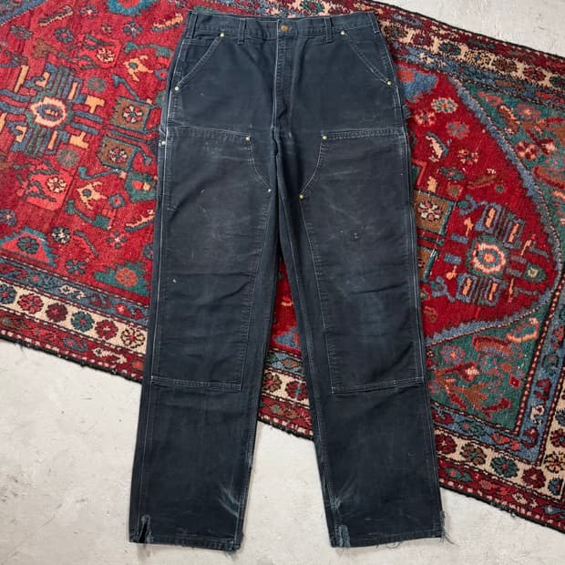 OG USA Made 칼하트 B01 더블니 블랙 칼하트 썩블니 카펜터