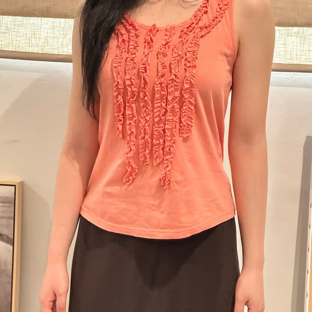 빈티지 프릴 슬리브리스