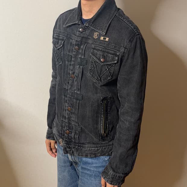 디젤 패치 데님 자켓