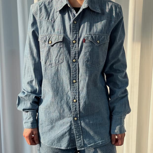 [S]리바이스 샴브레이 웨스턴 셔츠