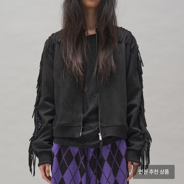 솜속 자켓 KACEY SUEDE ZIP-UP_BLACK