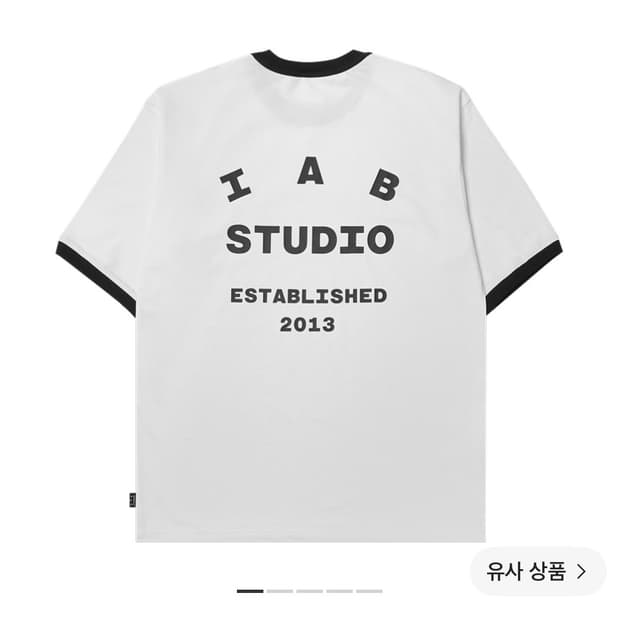 아이앱 스튜디오 이스테블리시드 티셔츠 화이트 블랙