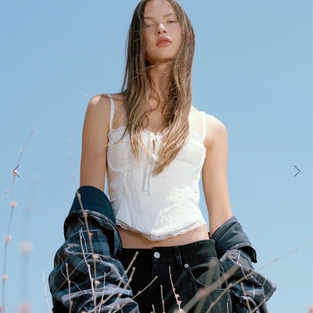 GLOWNY BLOOMING CORSET TOP (WHITE/Msize)