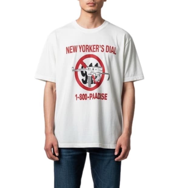 파라다이스 Nyc 뉴요커 다이얼 반팔티셔츠