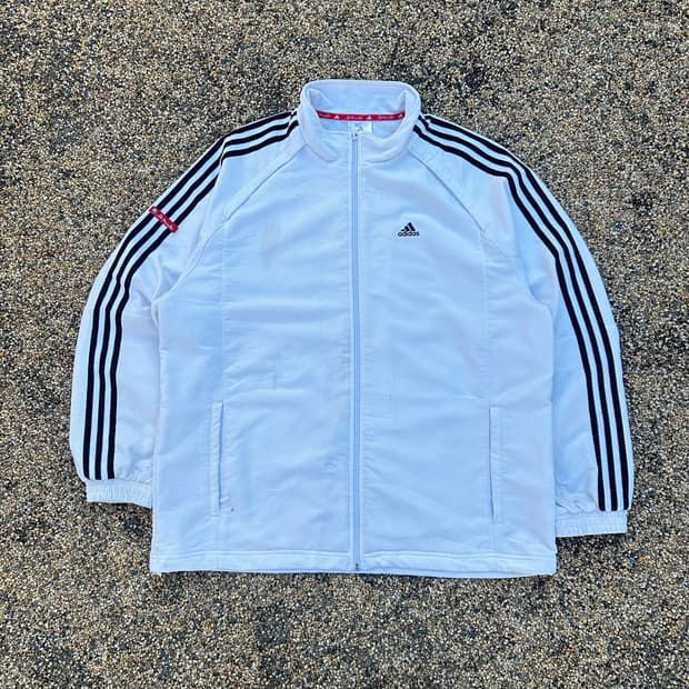 아디다스(ADIDAS) 우븐 트랙탑 화이트 바람막이