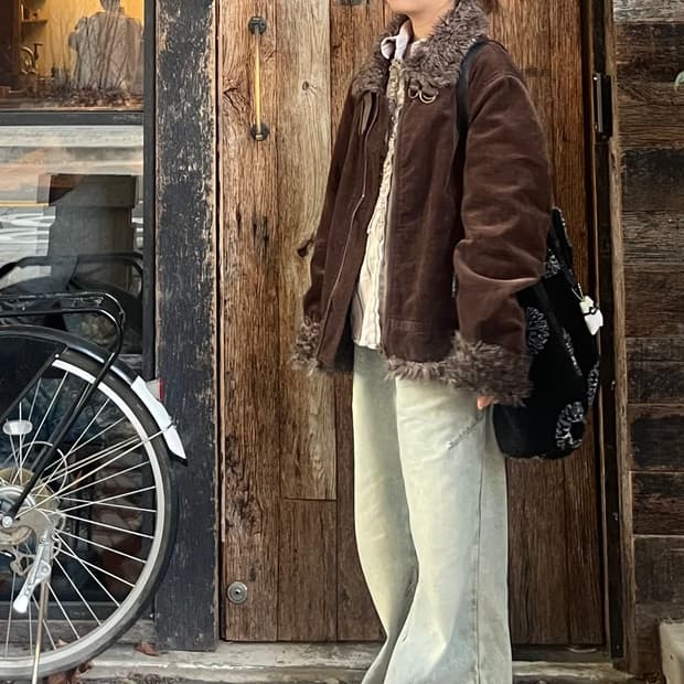 퍼 무스탕 자켓