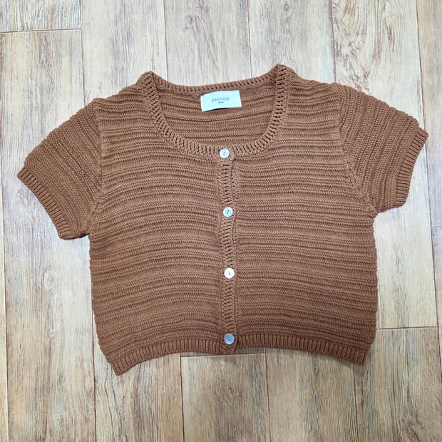 데일리주드(DAILYJUD) 브라운 가디건&니트탑 55-66 새상품