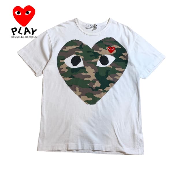 꼼데가르송 플레이 카모하트 반팔 티셔츠