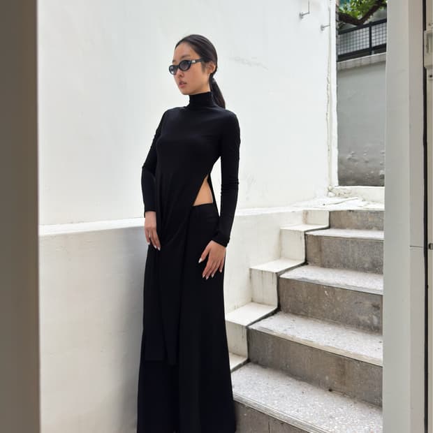 장폴고티에 Open Side High Neck Dress/ 40