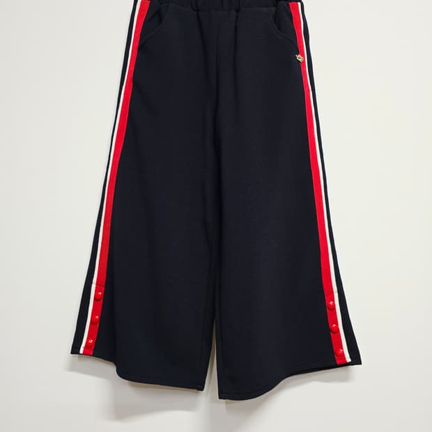 프랜치켓 네이비 컬러 배색 와이드 트랙 팬츠145