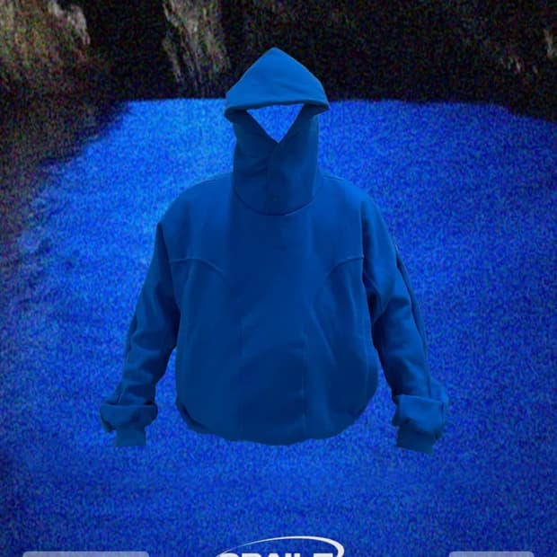 GEOMETRY HOODIE  - AZZURI BLUE
