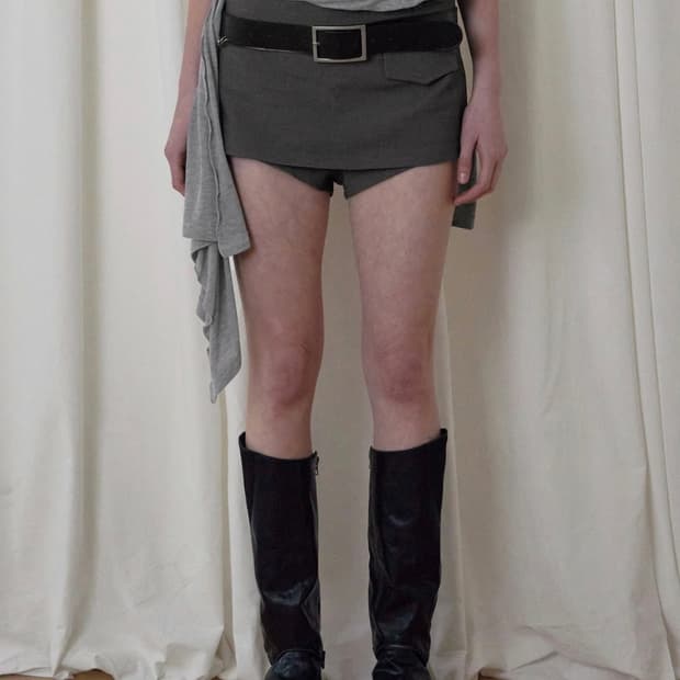 보헤미안서울 26ss 오블리크 스커트 팬츠-새상품