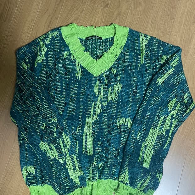 앤더슨벨 세이던 스파이더 브이넥 스웨터 XL