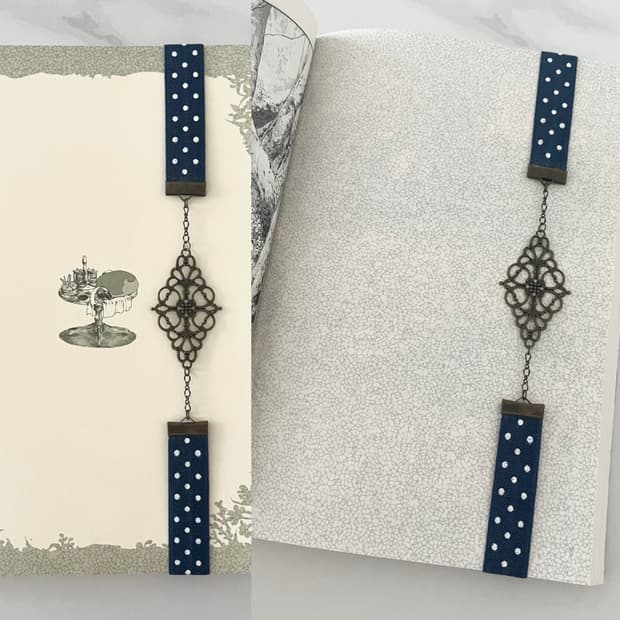 리본 펜던트 북밴드 ⊰antique charm⊱ book-band 