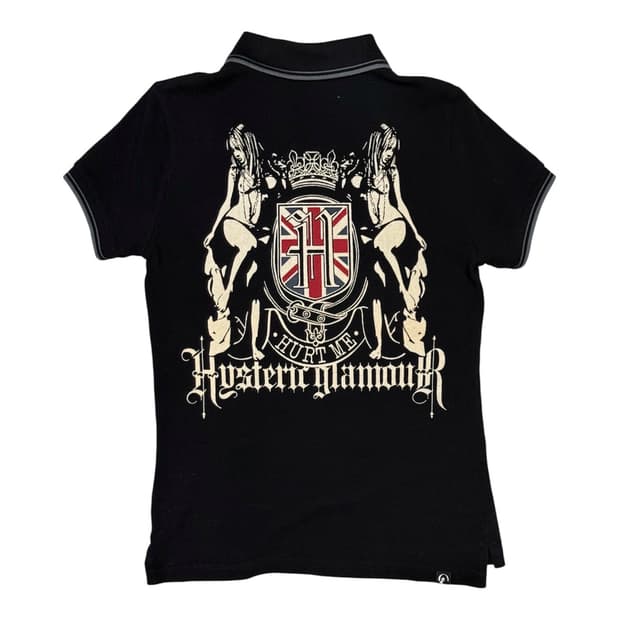 히스테릭 글래머 아카이브 런던 히스걸 해골 폴로티 카라티 반팔티셔츠