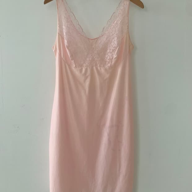 pink slip dress