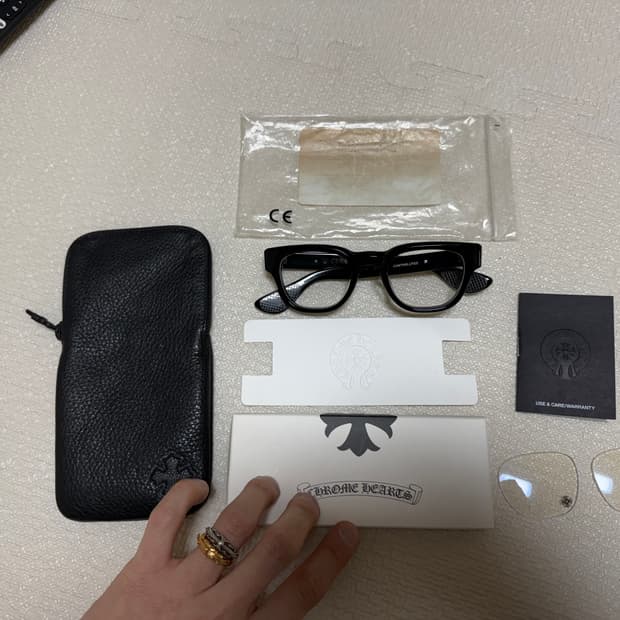 크롬하츠 컨볼루티드 블랙(실버) 안경 판매