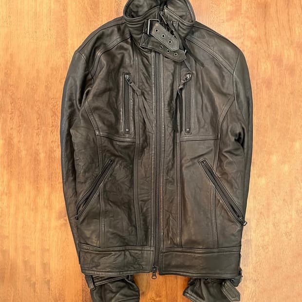 5351 Pour Les Hommes 램스킨 싱글 라이더 재 킷