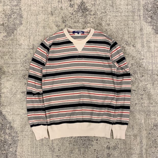  준야 와타나베 스트라이프 스웨트 셔츠