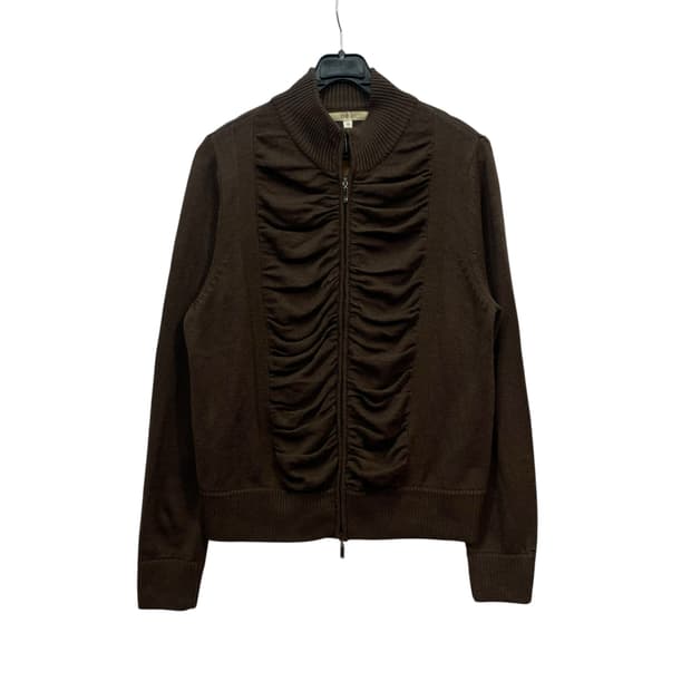OBEY Shirring Zip-Up Knit