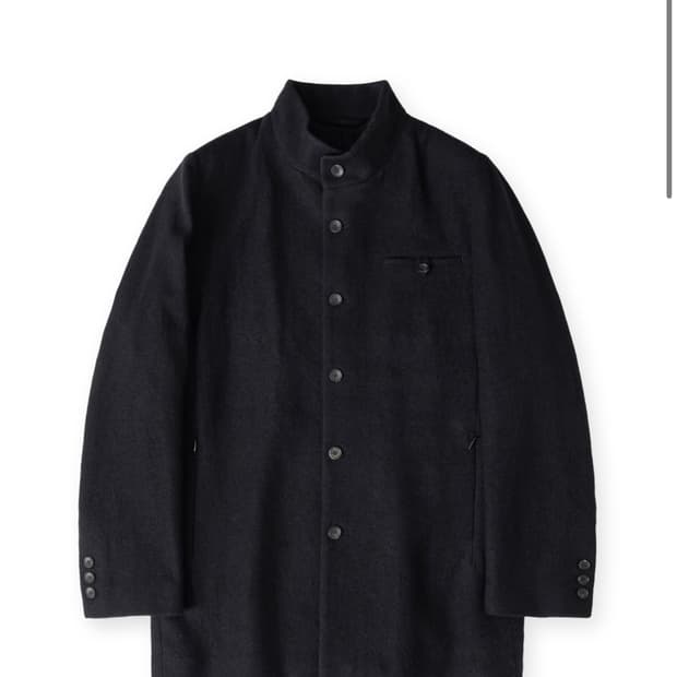 해칭룸 stand collar coat black 4사이즈