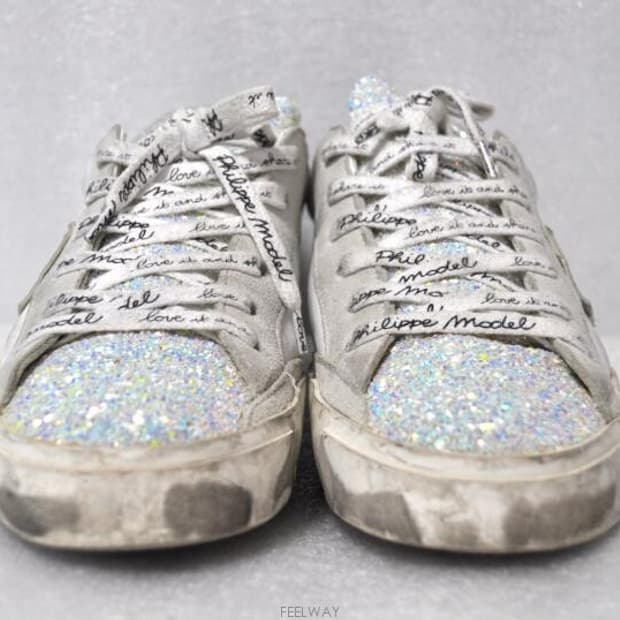 필립모델/여성글리터혼방스니커즈(사이즈230)