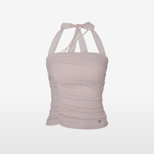 페인오어플레저 ANGEL SHIRRING TOP pink