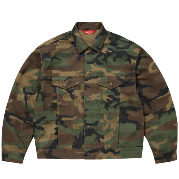 슈프림 자카드로고 우드랜드 카모 L