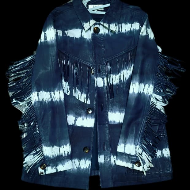 Sea NY 양가죽 에스닉 패턴 자켓