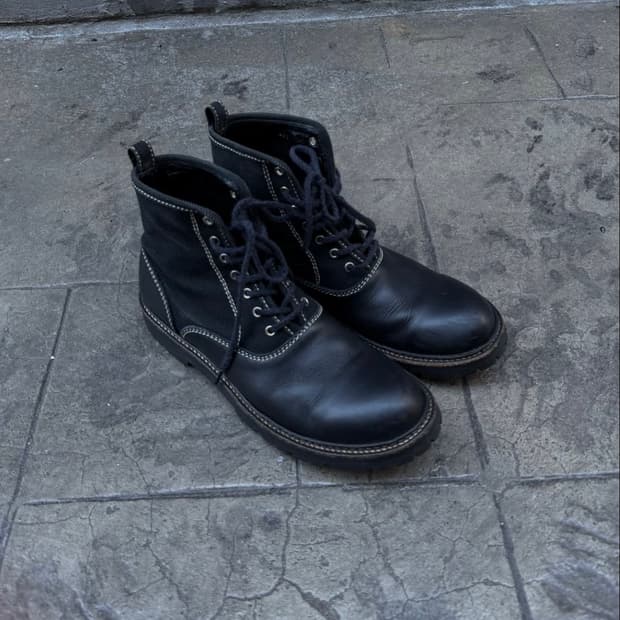 꼼데가르송 옴므 스티치 이중 도킹 부츠