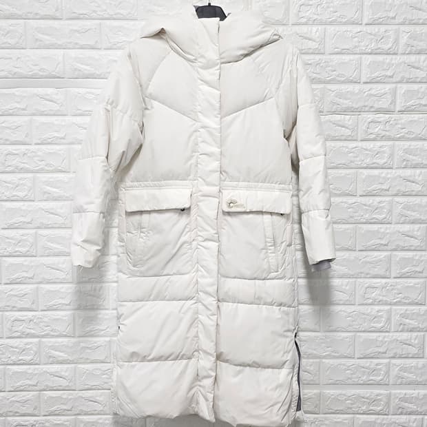 택포_ 네파 흰색 다운 롱패딩 S