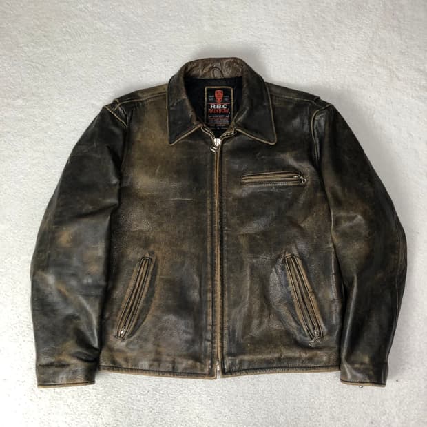 R.B.C 레더 봄버자켓 