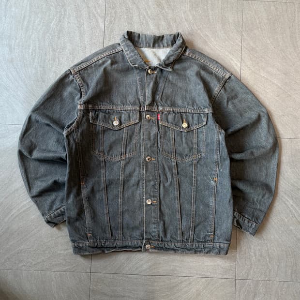 리바이스 정품 흑청 데님 자켓