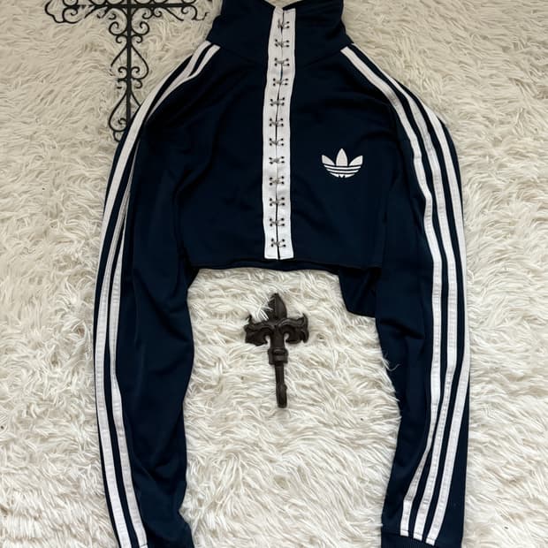 Adidas Navy Firebird Crop Jersey  