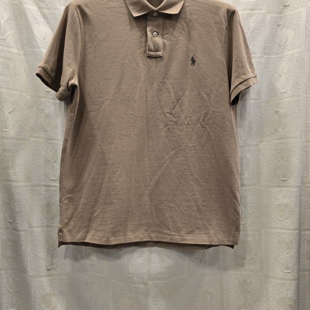 폴로 랄프로렌 카키 커스텀 슬림핏 카라티 반팔티L(100)