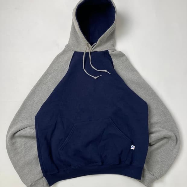 90s Russell Hoodie (navy/grey)