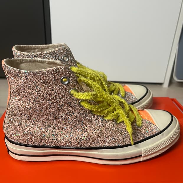 컨버스 x JW 앤더슨 척70 글러터 핑크 오렌지