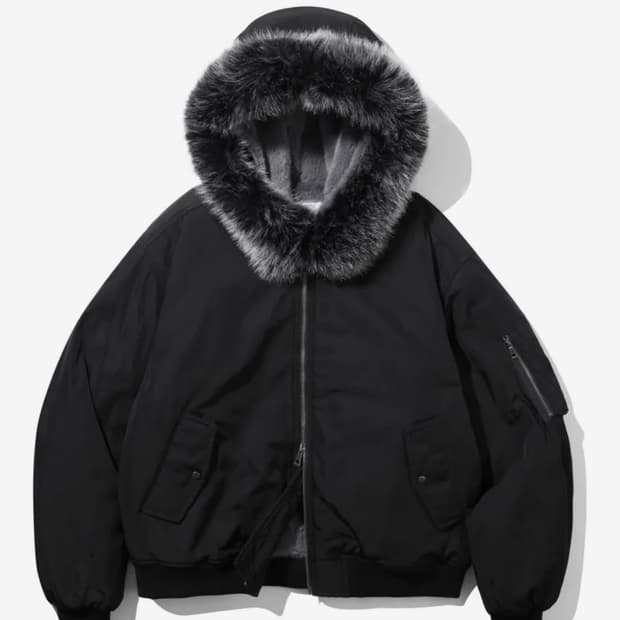 어반스터프 아크틱 후드 봄버 MA-1 블랙