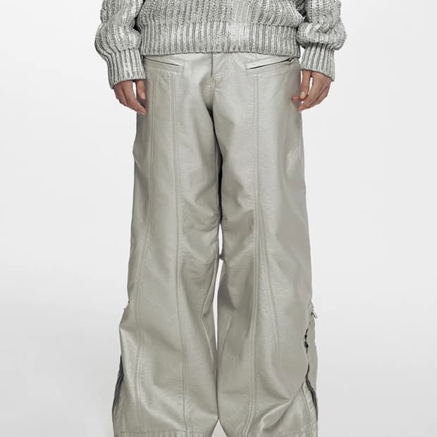 나체 INDUSTRIAL LEATHER PANTS (UNISEX)