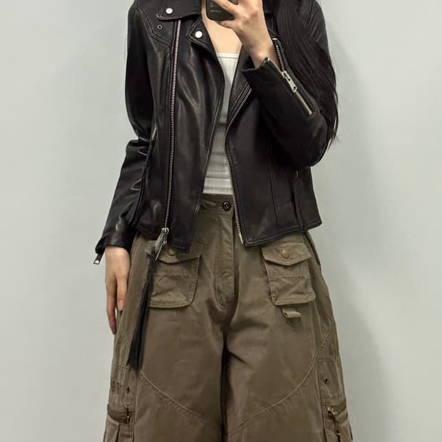 올세인츠 블랙 양가죽 레더 자켓