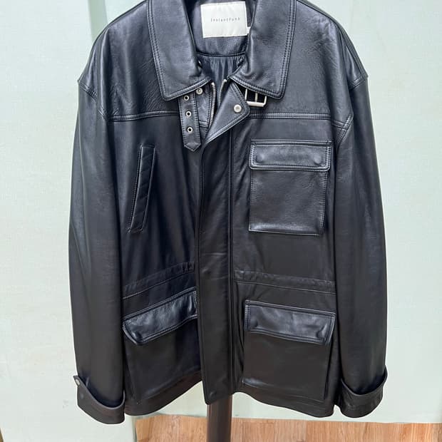 인스턴트펑크 남성 레더사파리 자켓