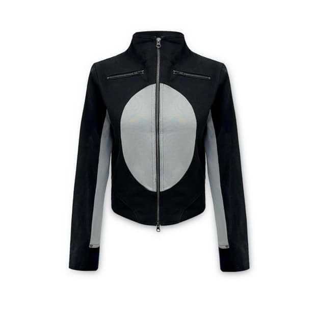 써클 라인 코튼 집업 (Black)