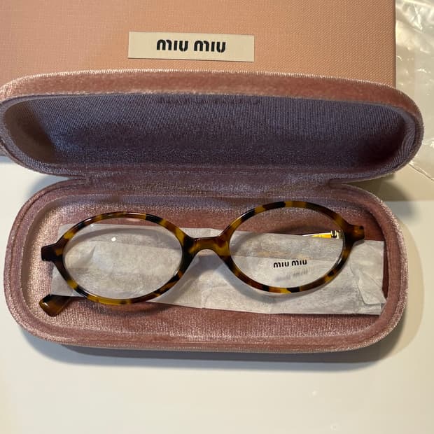 미우 미우 리가드 글라스 렌즈 라이트 하바나 아세테이트