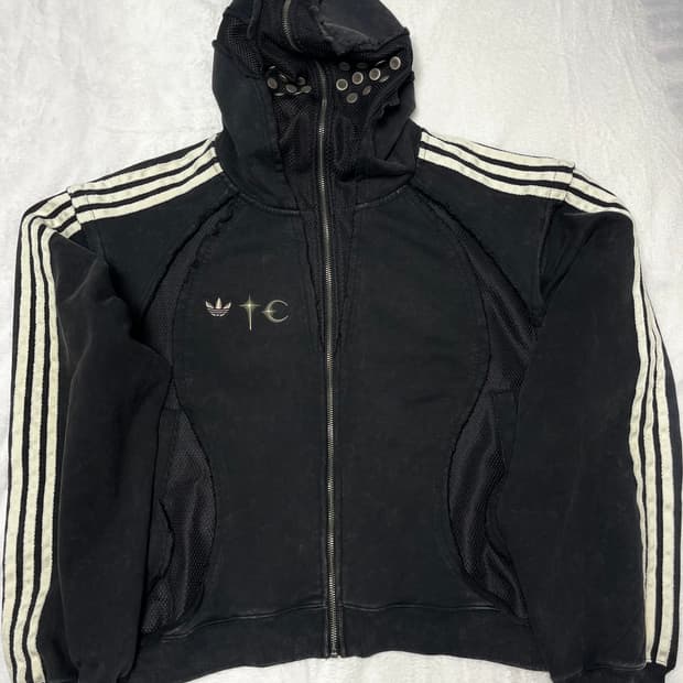 [M]아디다스 떠그클럽 후드집업 블랙