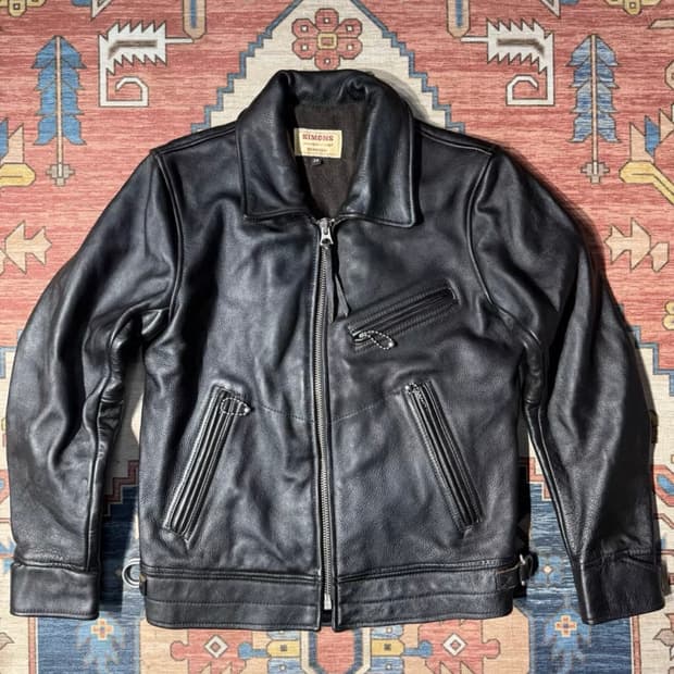 빈티지 뮬홀랜드 드라이브 1930's 레트로 레더 라이더 자켓