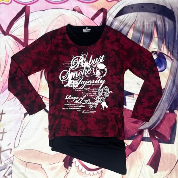 Beaumere 펑크 스컬 비대칭 롱슬리브