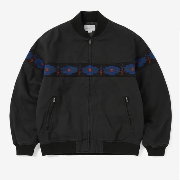 디스이즈네버댓 라인드 봄버 자켓 블랙