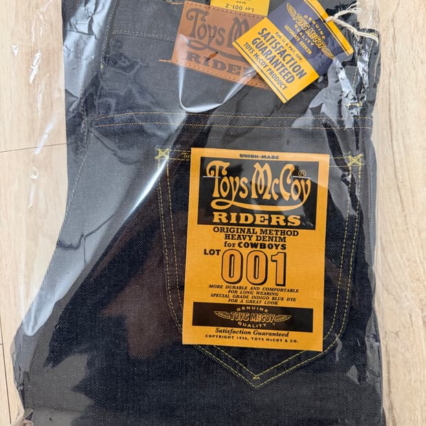 토이즈 맥코이 001z 원워시 셀비지 데님 31*34 새제품